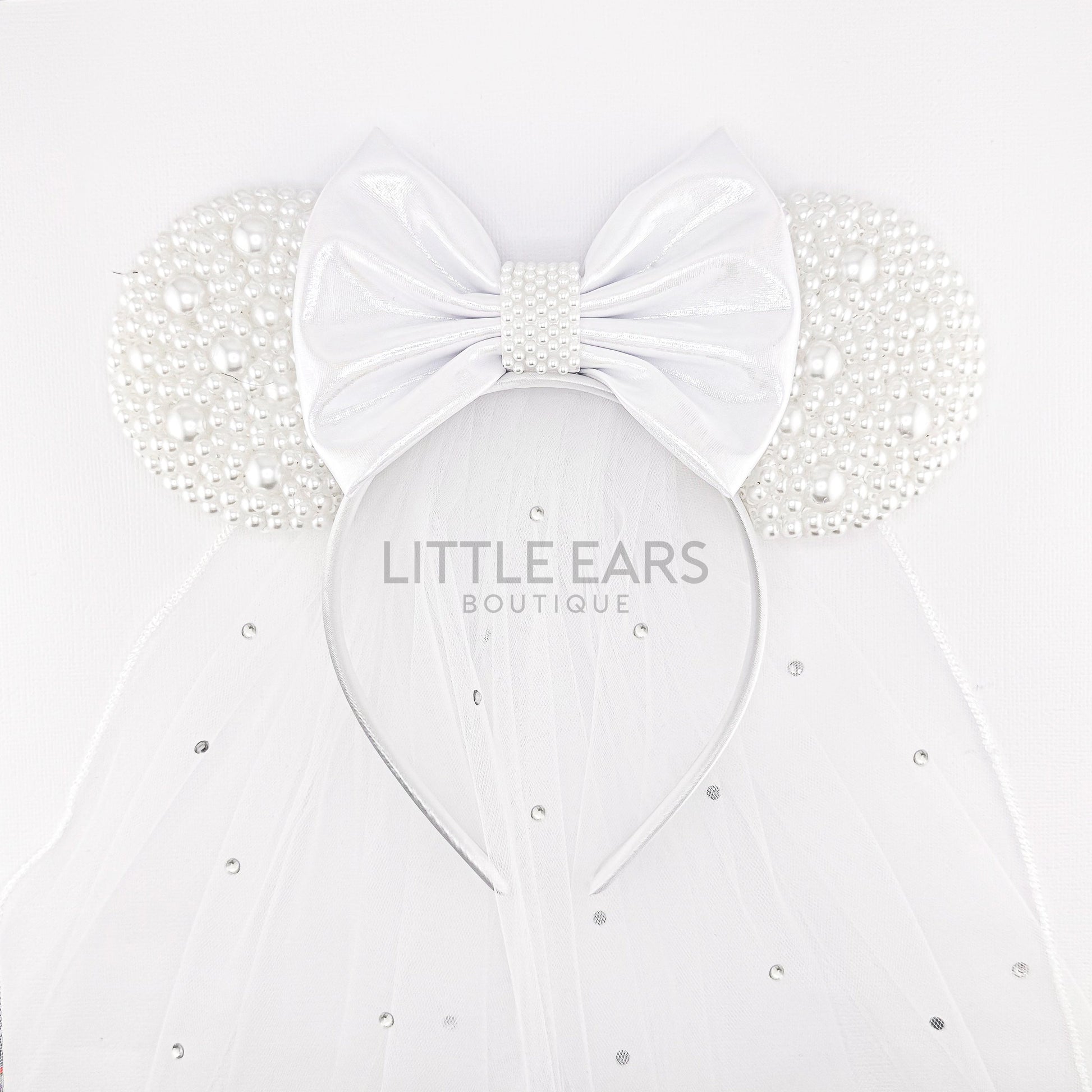 Bride Sparkle Mickey Ears - mickey ears - disney ears - mouse ears headband - little ears boutique