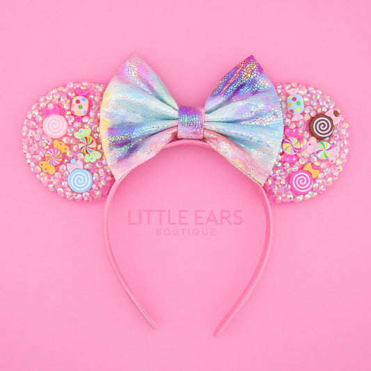 Candyland Sparkle Ears - Little Ears Boutique - Handmade Theme Park Inspired Birthday Mickey Ears Headband