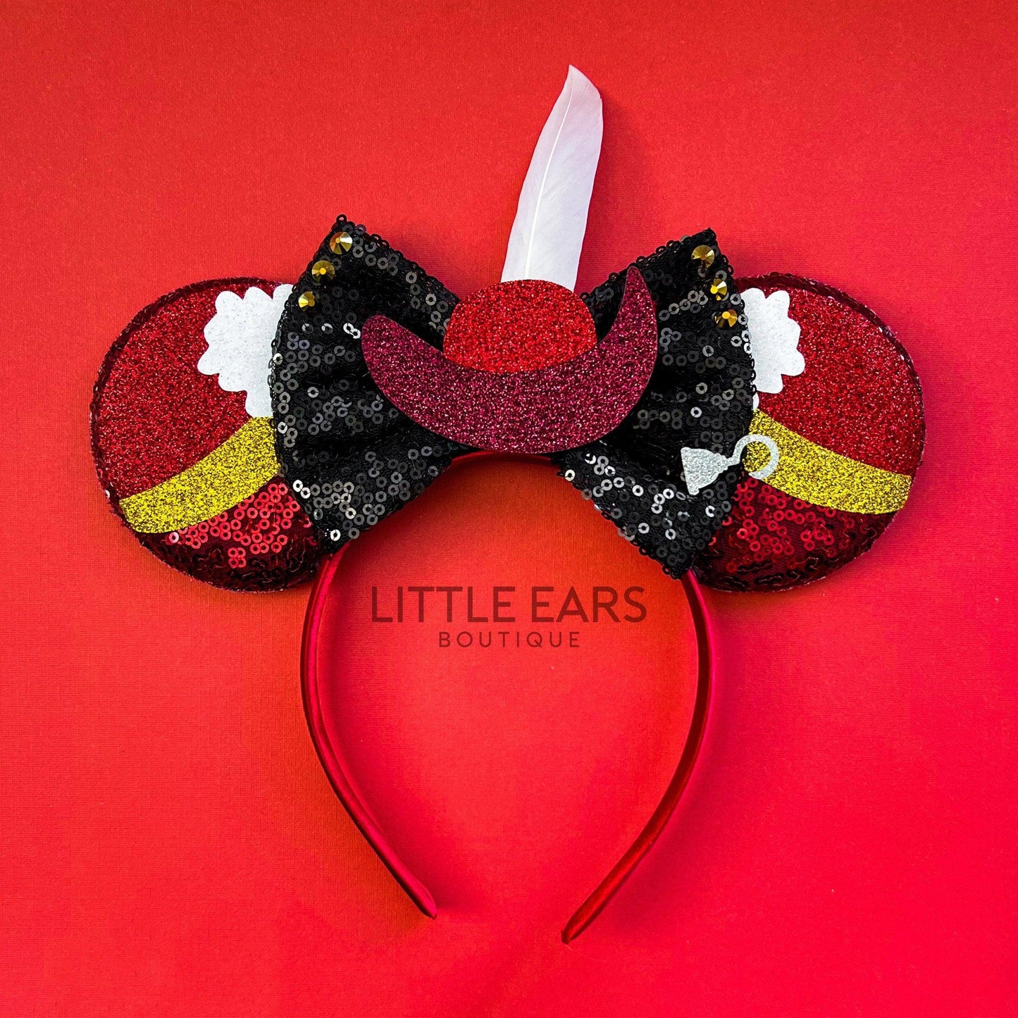 Captain Hook Mickey Ears- mickey ears disney headband mouse