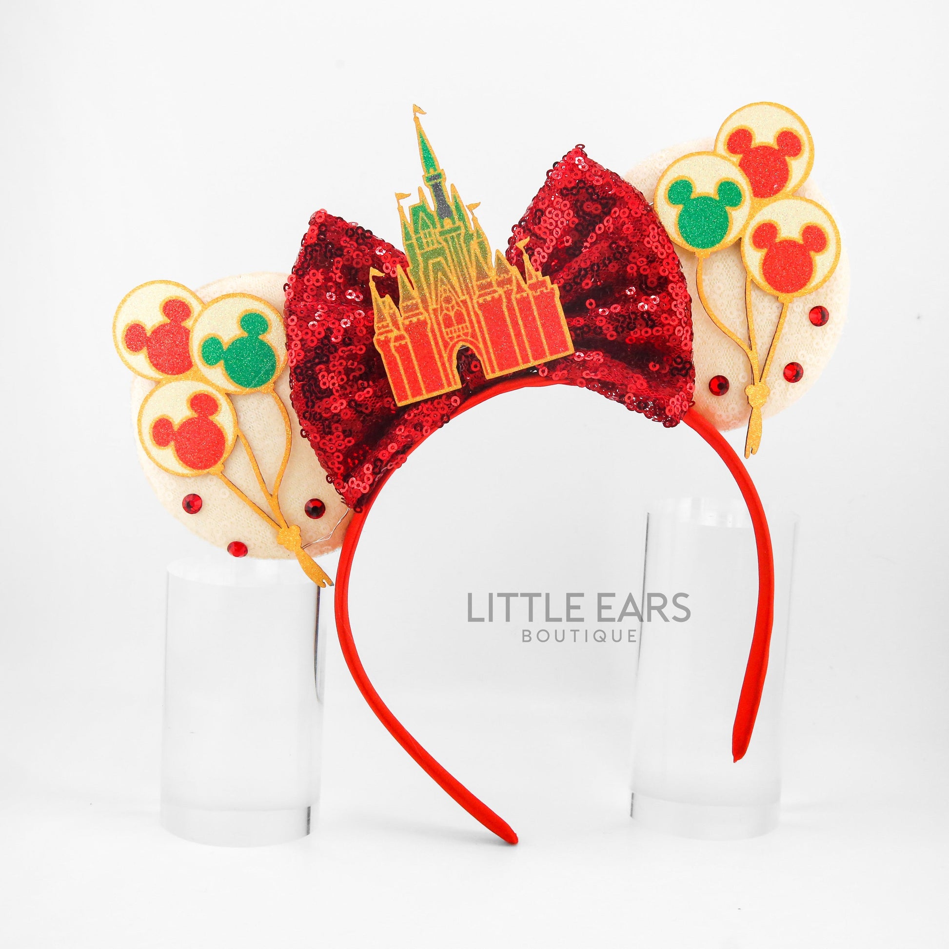 Castle Christmas Mickey Ears- mickey ears disney headband mouse