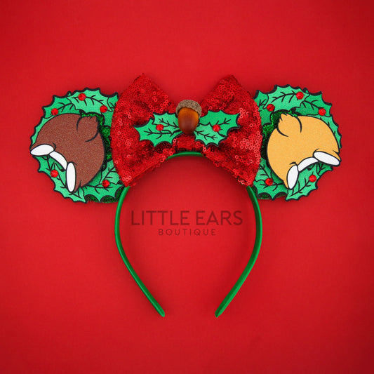 Chipmunks Christmas Mickey Ears- mickey ears disney headband mouse