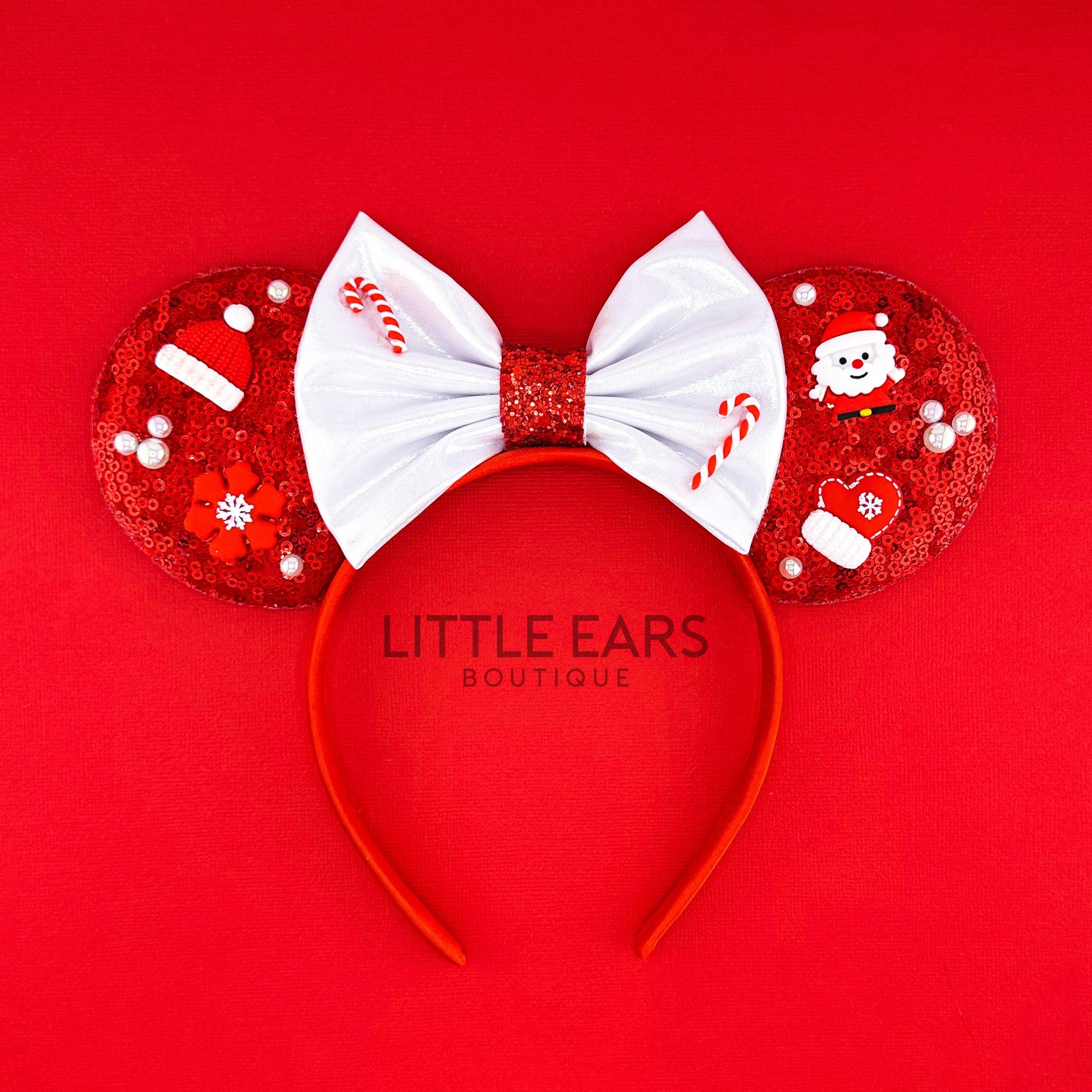 Christmas Charms Mickey Ears- mickey ears disney headband mouse