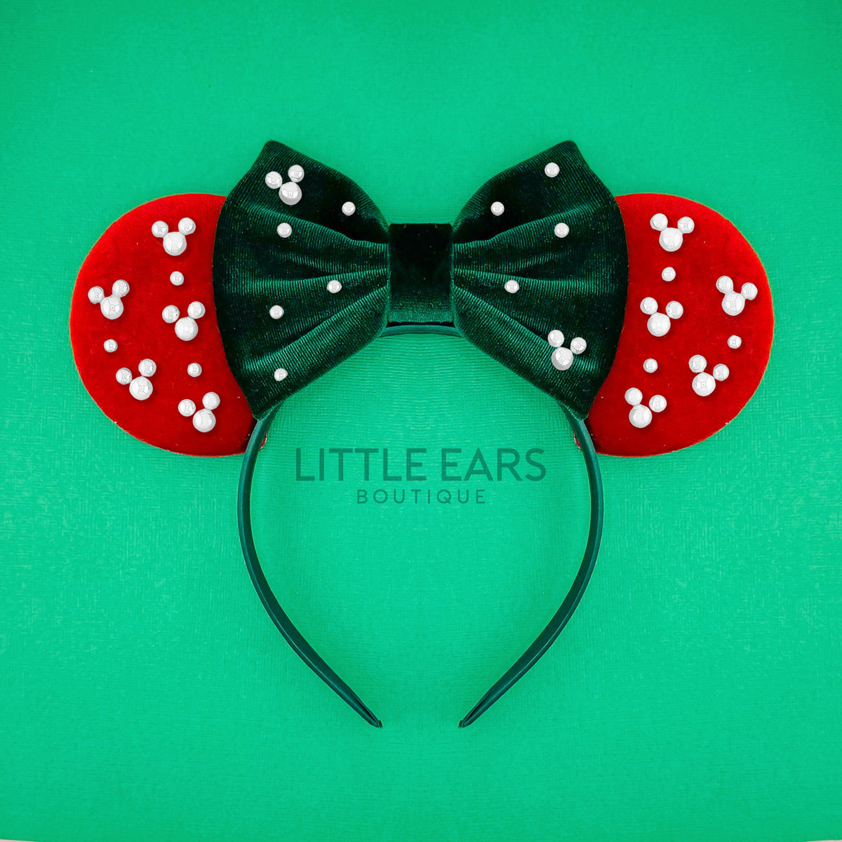 christmas-green-pearls-mickey-  display picture 3