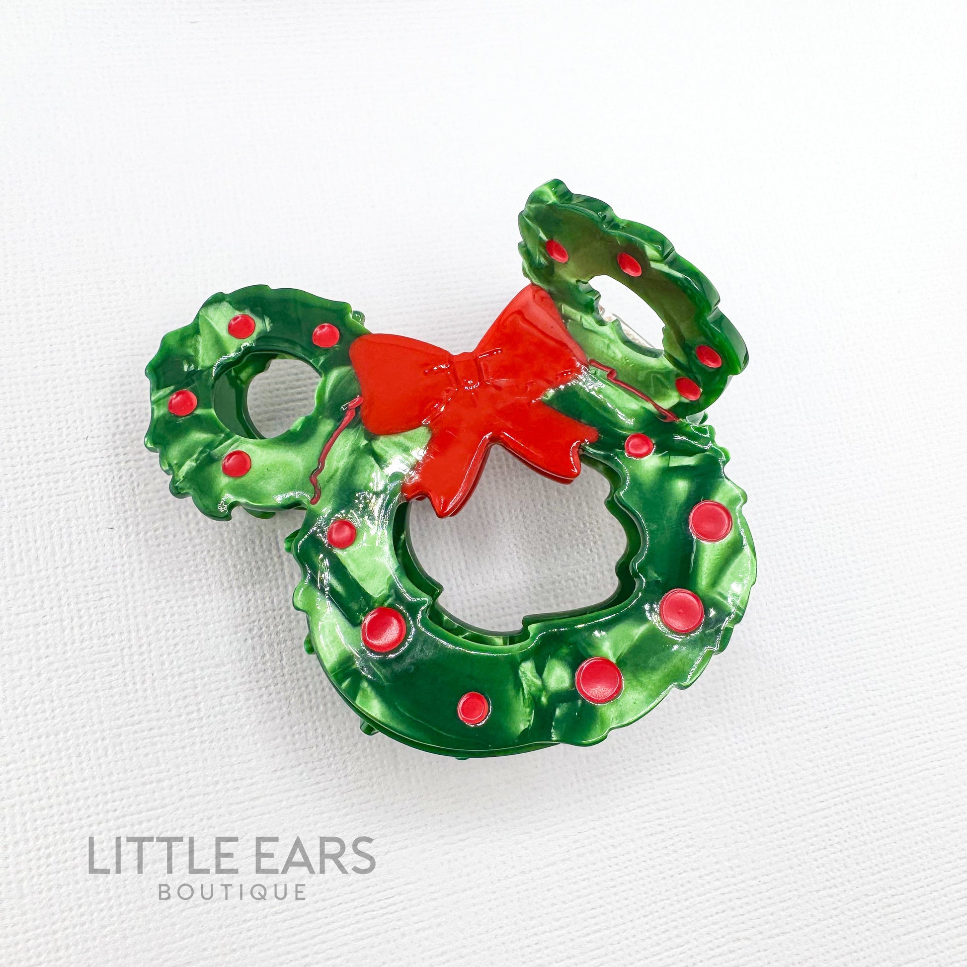 Christmas Hair Claw Clips - mickey ears - disney ears - mouse ears headband - little ears boutique