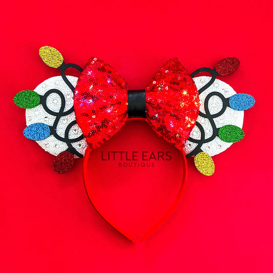 Christmas Lights Mickey Ears- mickey ears disney headband mouse