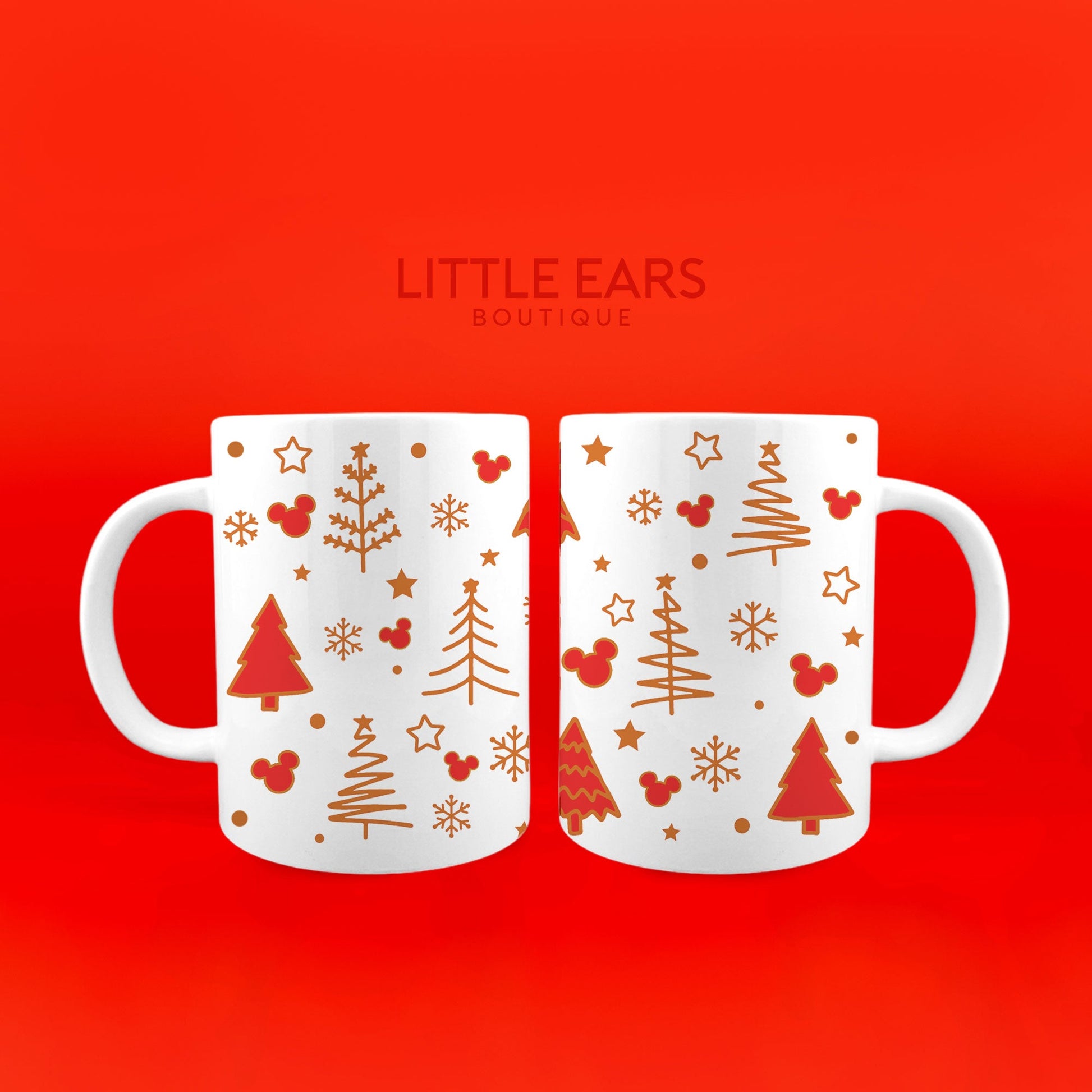 Christmas Trees Mug - mickey ears - disney ears - mouse ears headband - little ears boutique