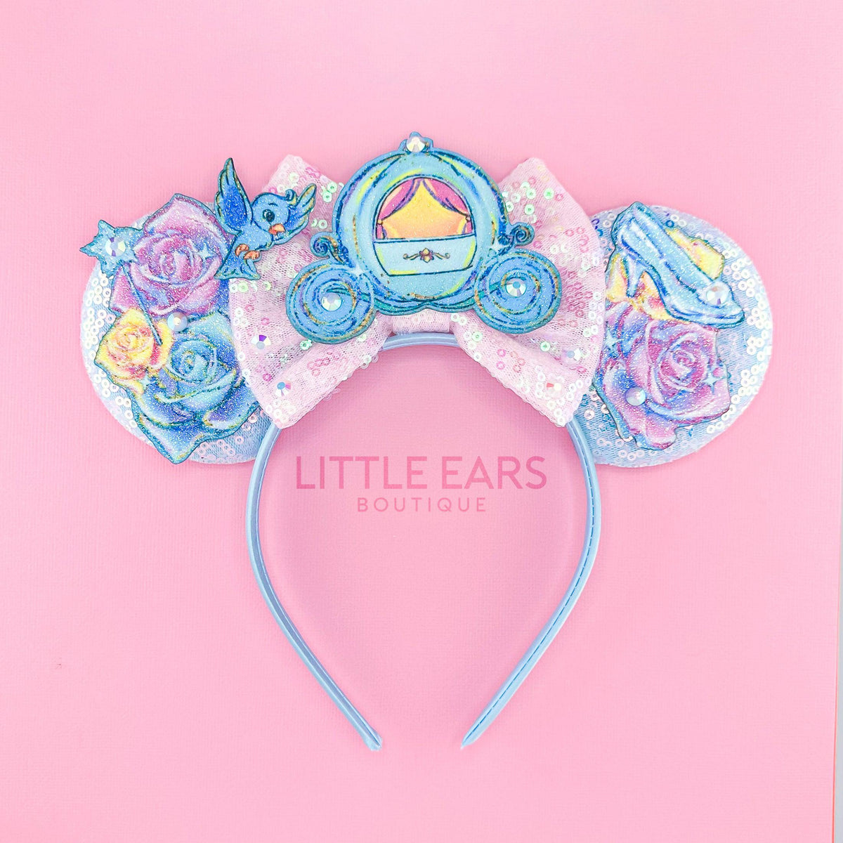 Disney Cinderella Carriage Midnight Clock Minnie Mouse Ears Headband NWT 2 Disney* Cinderella Carriage Midnight Clock Minnie Mouse Ears  main image 2
