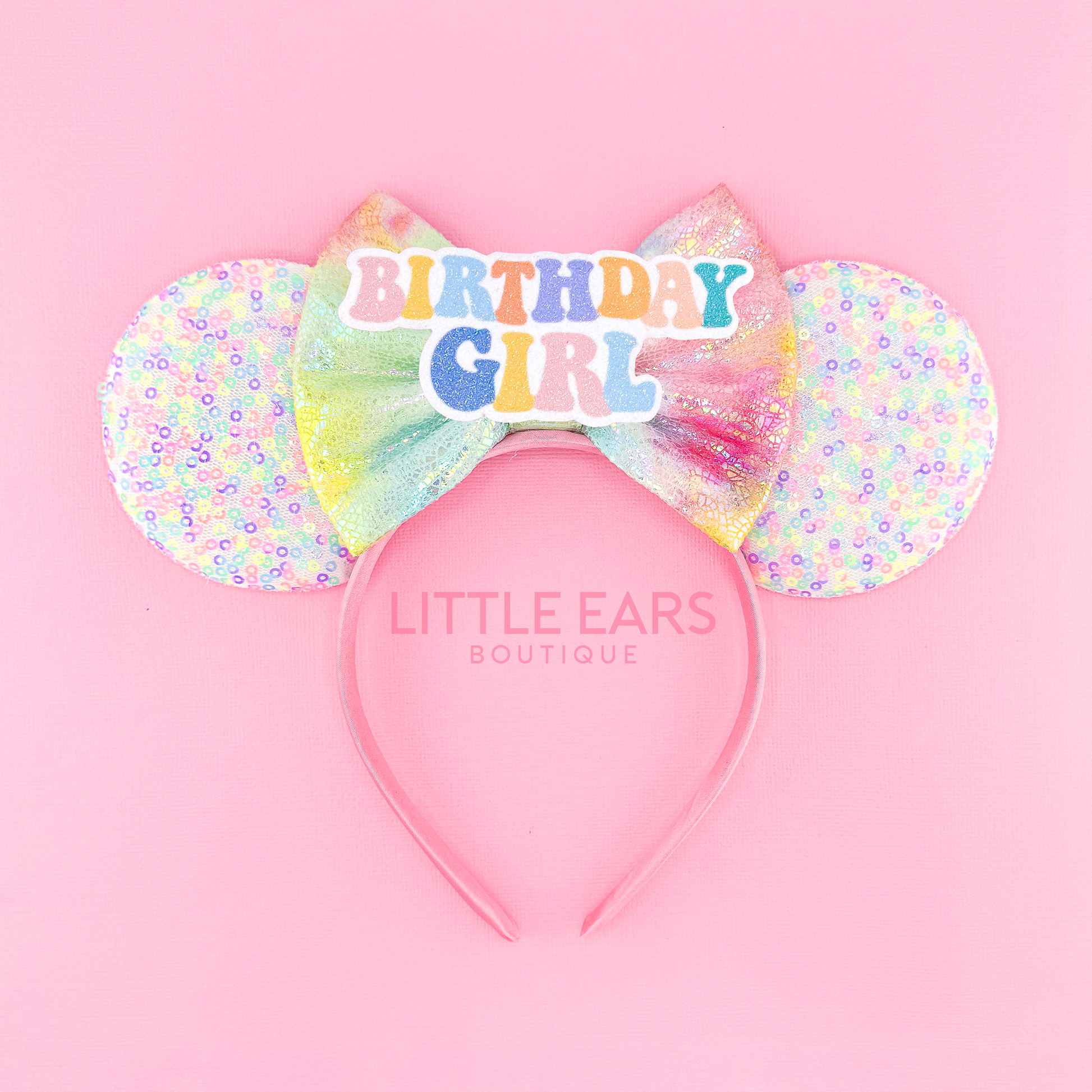 Confetti Birthday Ears - Little Ears Boutique - Handmade Theme Park Inspired Birthday Mickey Ears Headband