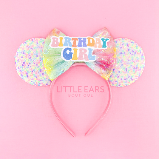 Confetti Birthday Ears - Little Ears Boutique - Handmade Theme Park Inspired Birthday Mickey Ears Headband