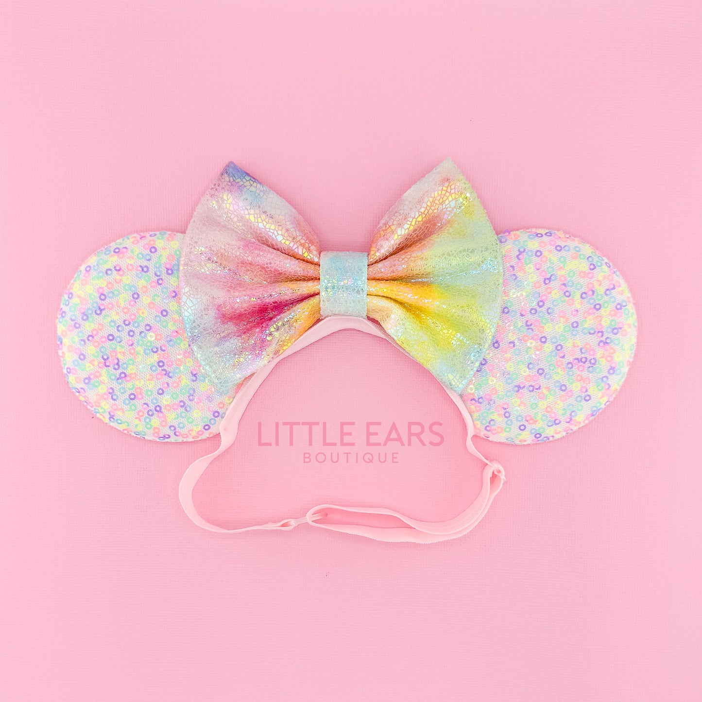 Confetti Elastic Mickey Ears - mickey ears - disney ears - mouse ears headband - little ears boutique