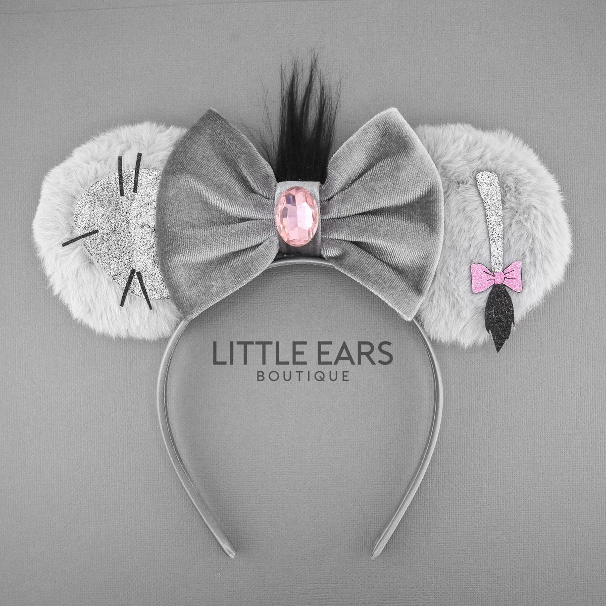 New! Disneyland Exclusive Pink and Gray Eeyore Headband Cheerfully Grey Mouse Ears, Eeyore Inspired, Minnie Mouse  main image 3