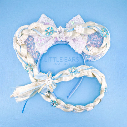 Elsa Hair Mickey Ears - mickey ears - disney ears - mouse ears headband - little ears boutique