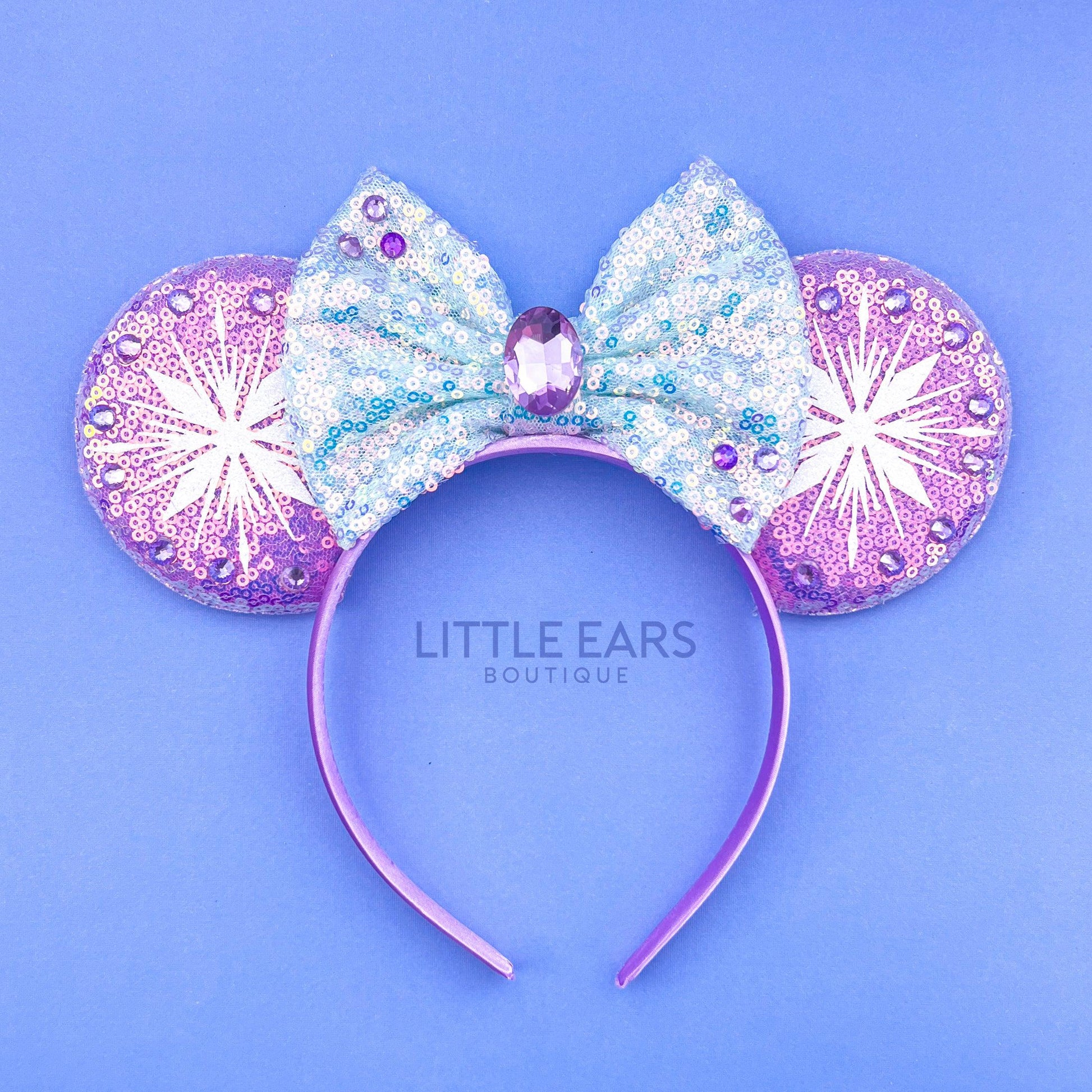Elsa Purple Mickey Ears- mickey ears disney headband mouse