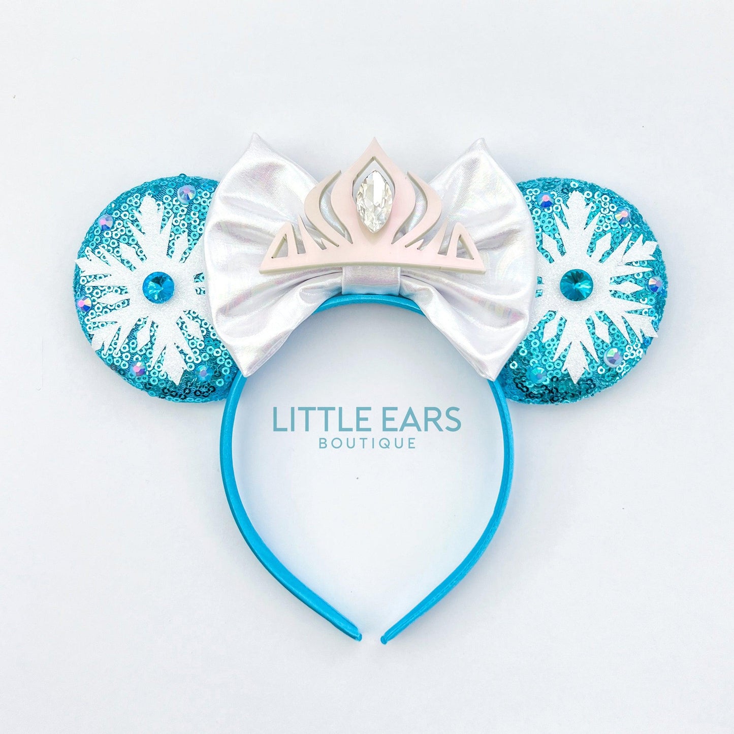 Elsa Snowflakes Mickey Ears- mickey ears disney headband mouse