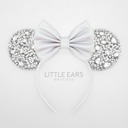 Silver Sparkle Mickey Ears