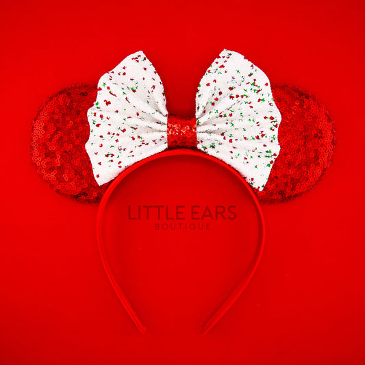 Glitter Christmas Mickey Ears - mickey ears - disney ears - mouse ears headband - little ears boutique