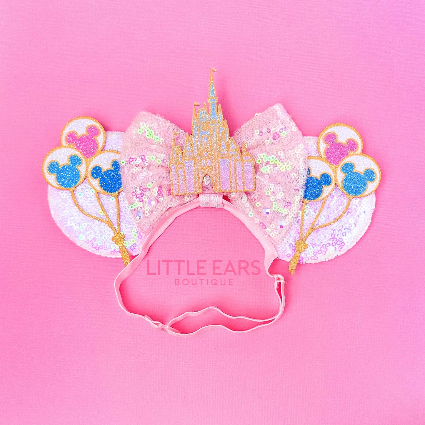 Gold Castle Elastic Mickey Ears - mickey ears - disney ears - mouse ears headband - little ears boutique