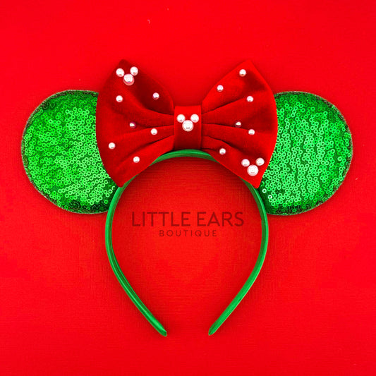 Red & Green Christmas Ears