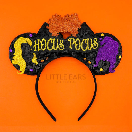 ALL NEW Black Hocus Pocus Mickey Ears