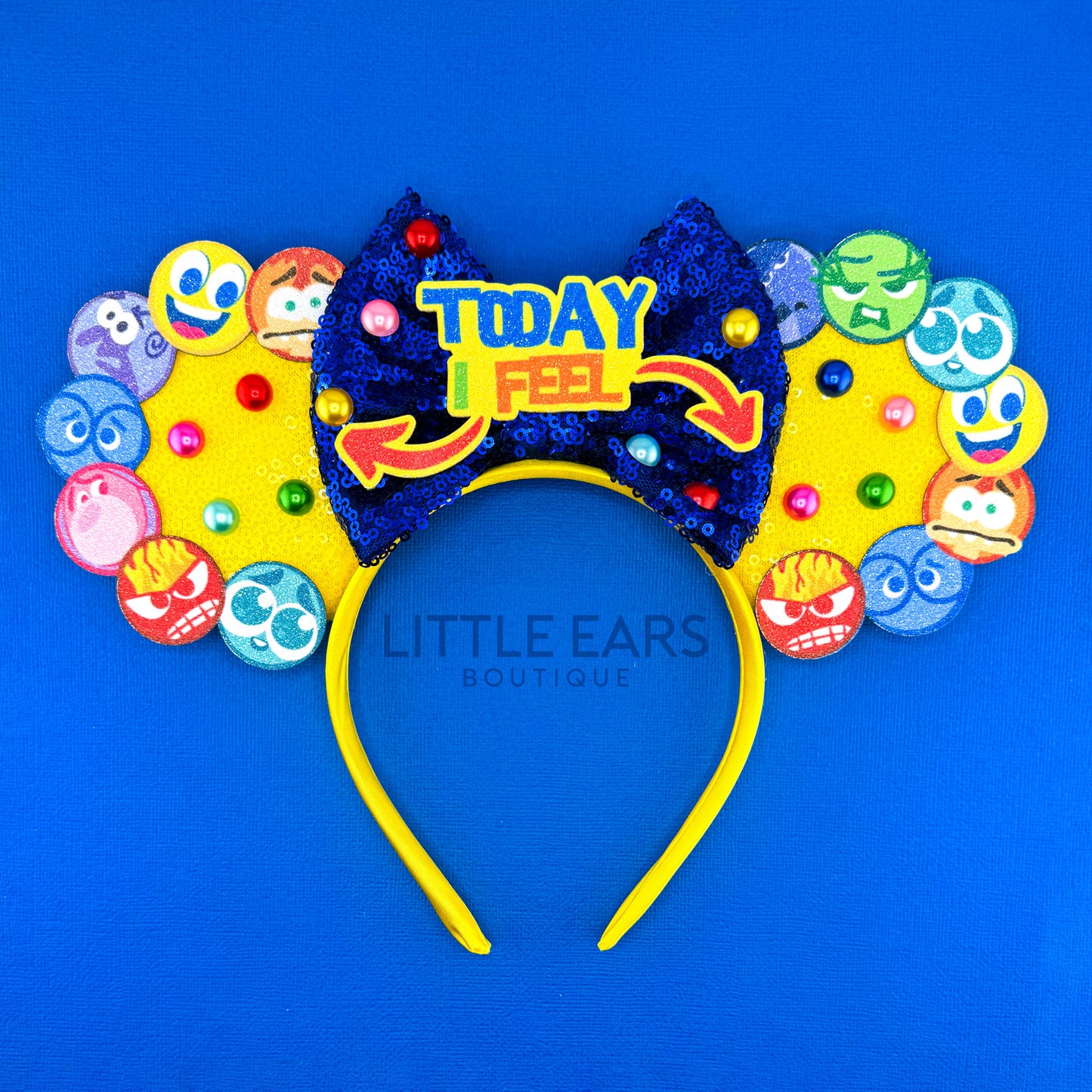 Inside Out Feelings Mickey Ears - mickey ears - disney ears - mouse ears headband - little ears boutique