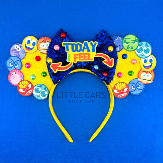 Inside Out Feelings Mickey Ears - mickey ears - disney ears - mouse ears headband - little ears boutique