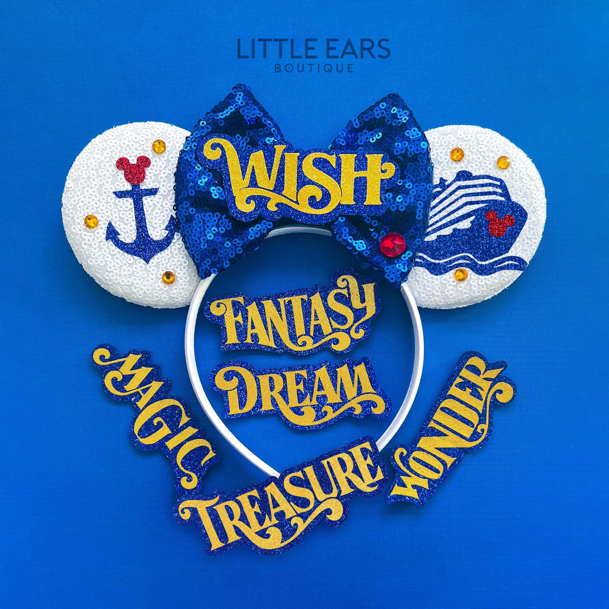 Interchangeable Cruise Mickey Ears - mickey ears - disney ears - mouse ears headband - little ears boutique