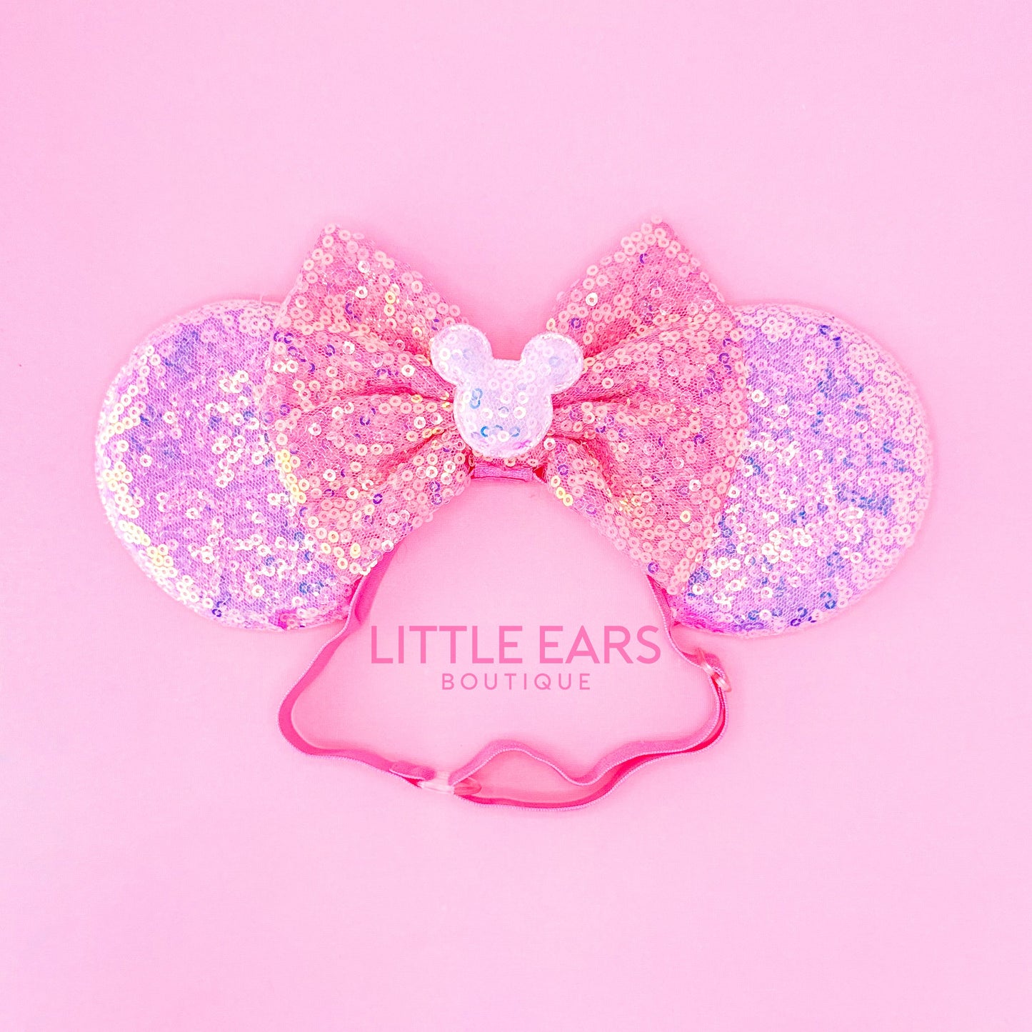 Iridescent Elastic Mickey Ears - mickey ears - disney ears - mouse ears headband - little ears boutique