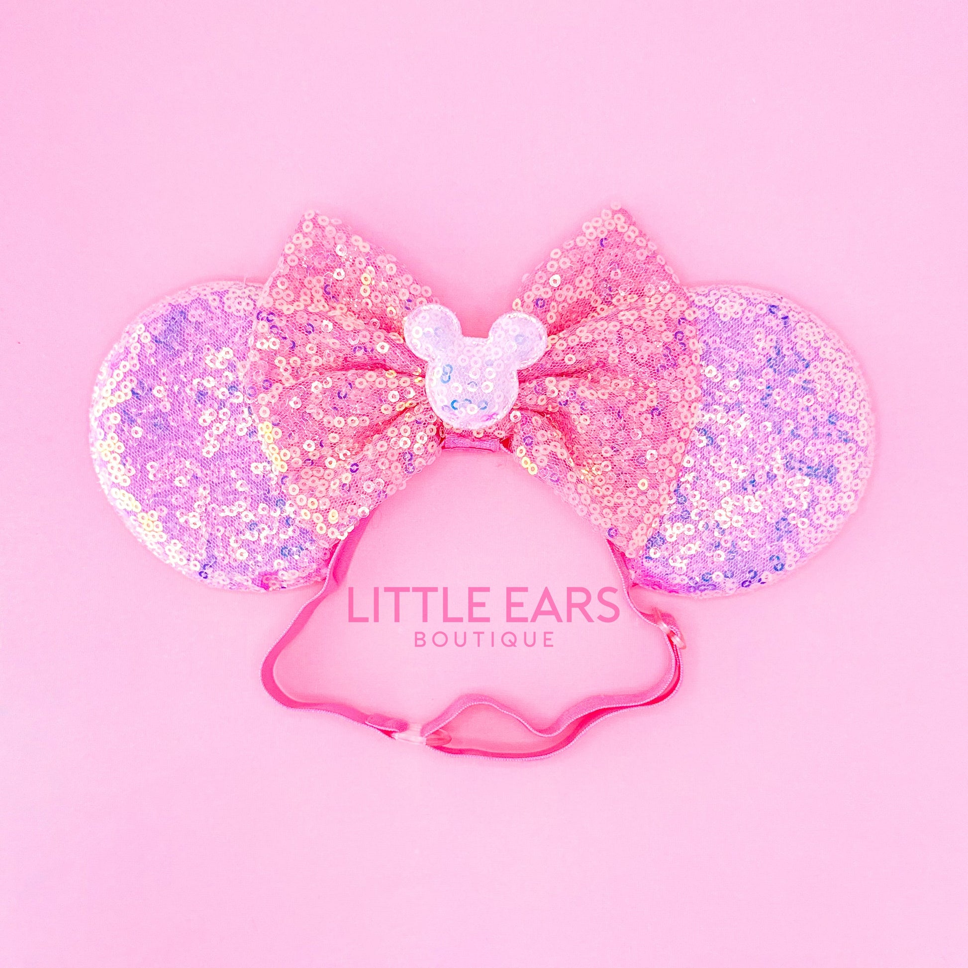 Iridescent Elastic Mickey Ears - mickey ears - disney ears - mouse ears headband - little ears boutique