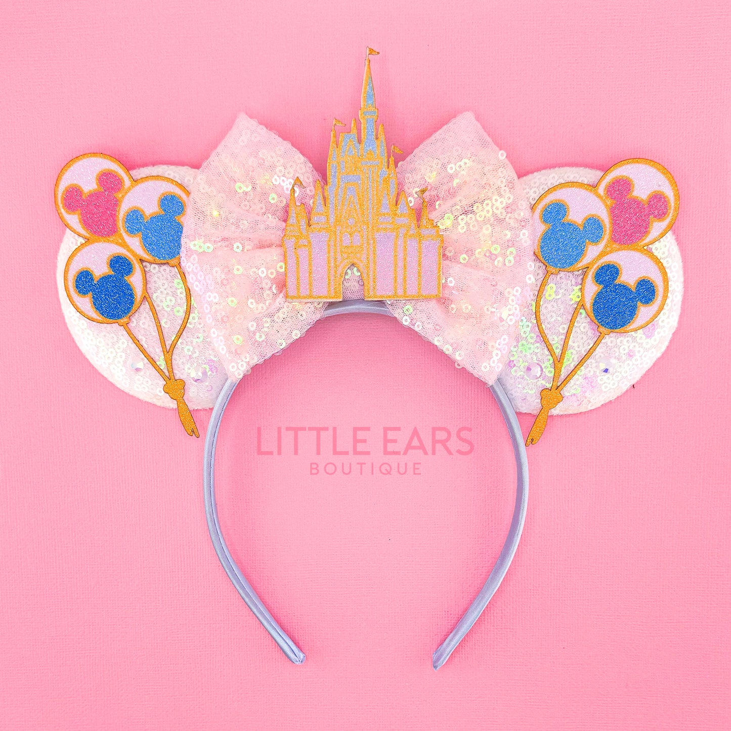 Light Up Castle & Balloons Mickey Ears