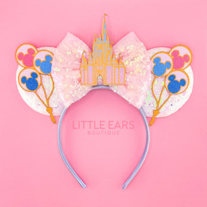 Light Up Castle & Balloons Mickey Ears
