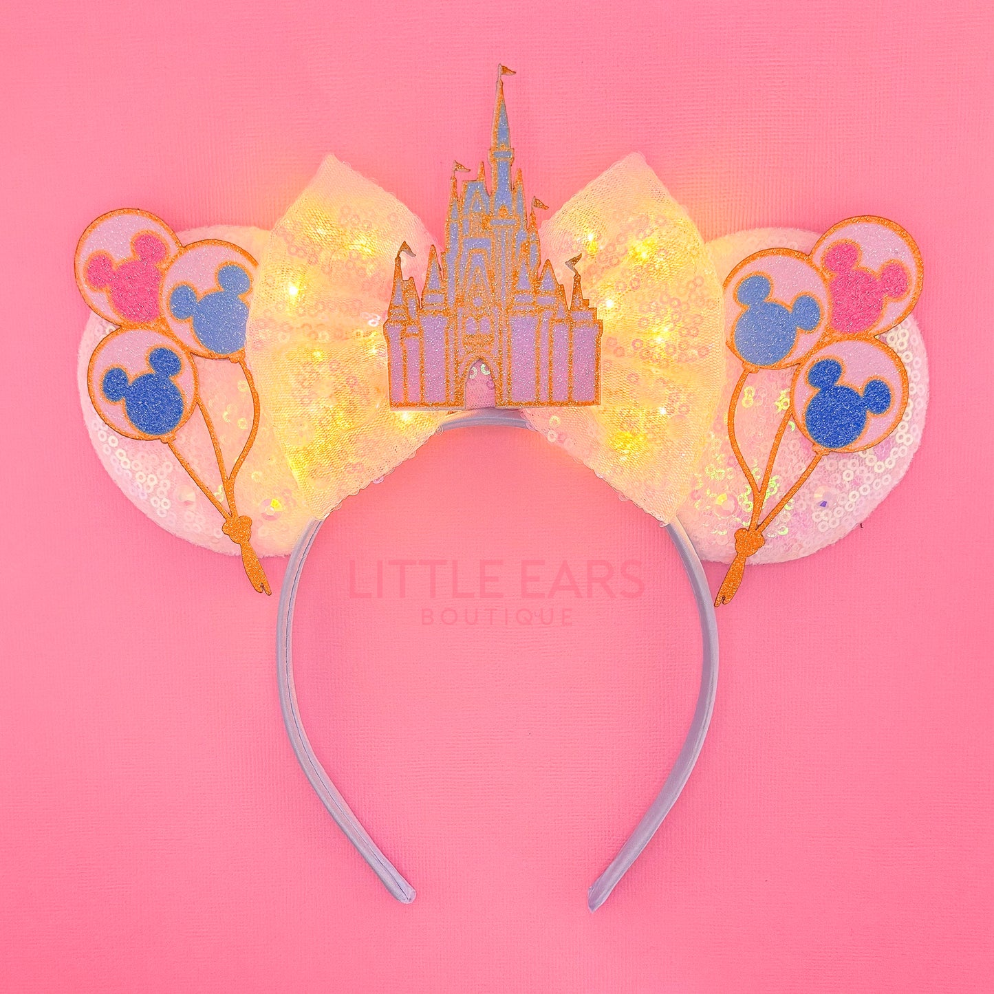 Light Up Castle & Balloons Mickey Ears