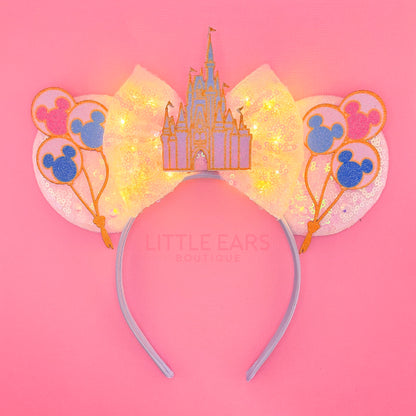 Light Up Castle & Balloons Mickey Ears