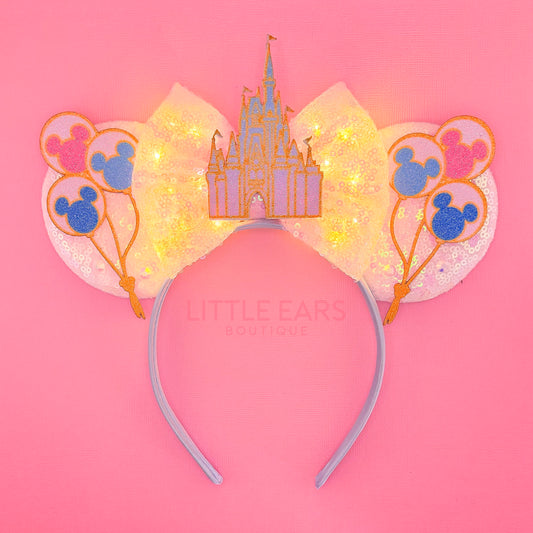Light Up Castle & Balloons Mickey Ears