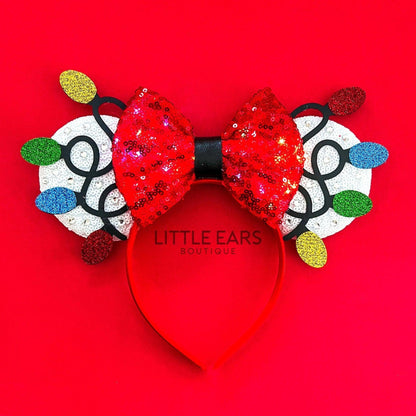 Light Up Christmas Mickey Ears- mickey ears disney headband mouse