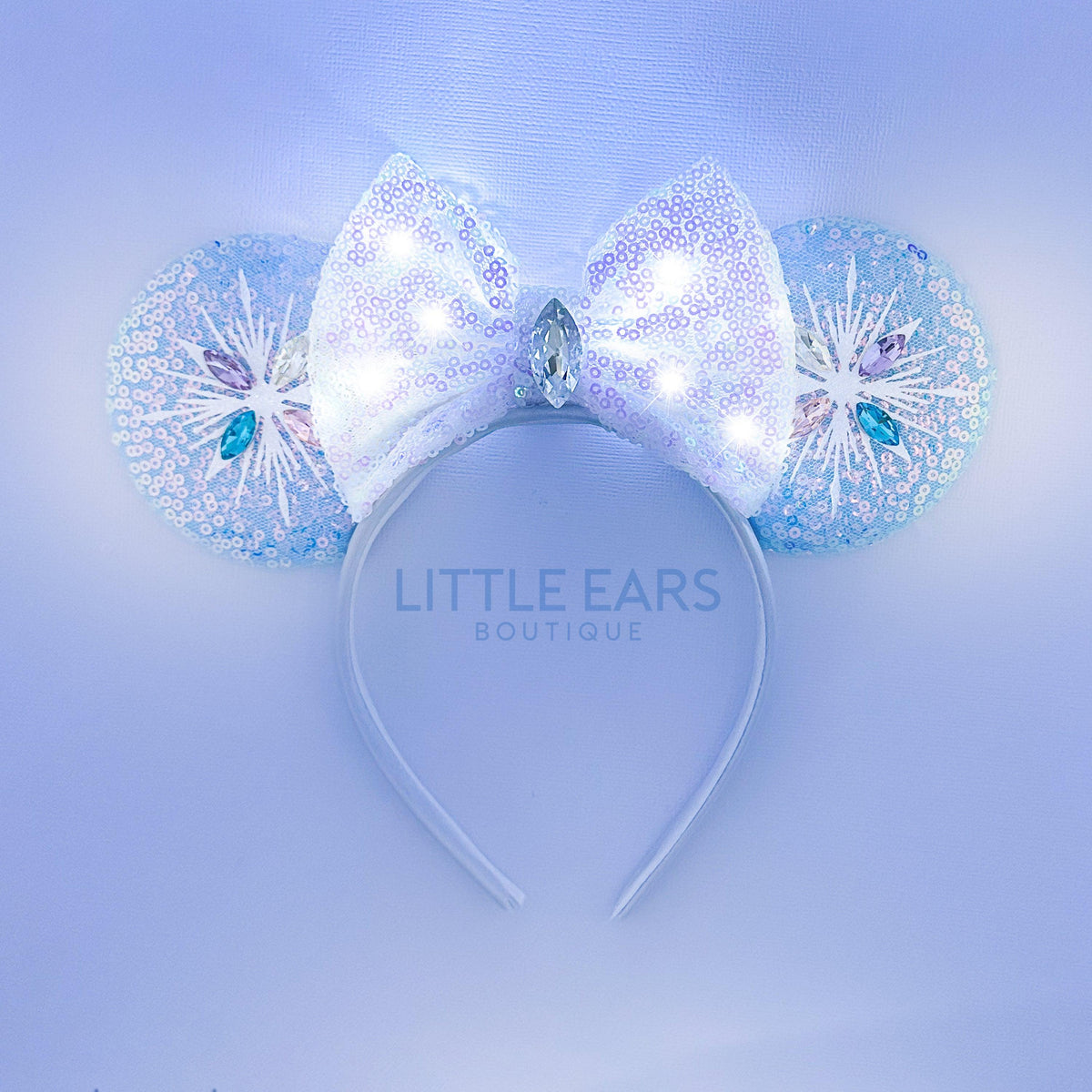 Light Up Elsa Mickey Ears - Mouse Ears Headband – Little  display picture 1