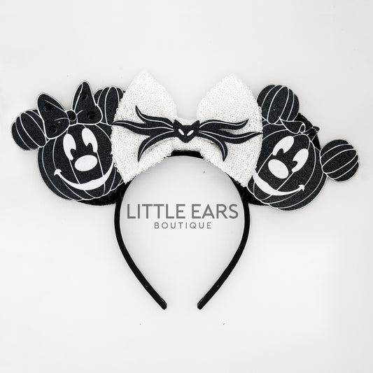 Skellington Pumpkin Halloween Mickey Ears