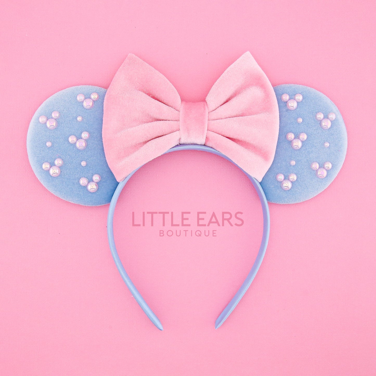 Pink & Blue Pearls Mickey Ears