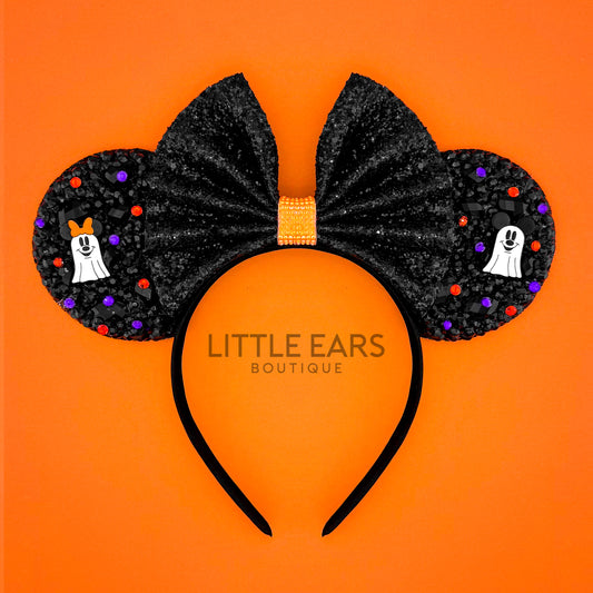 Halloween Ghost Sparkle Mickey Ears