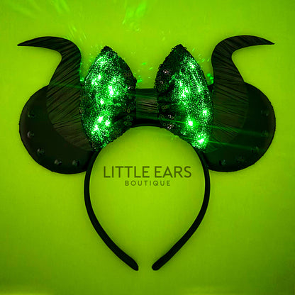 Light Up Maleficent Cloak Mickey Ears