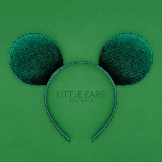 Green Velvet Mickey Ears for Men