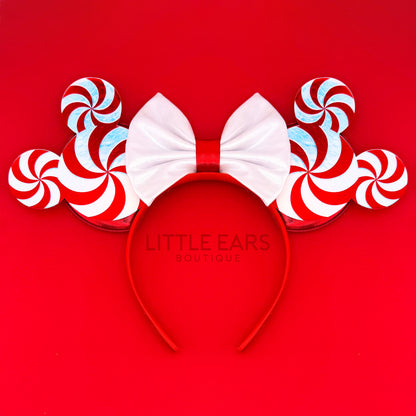 Iridescent Candycane Mickey Ears