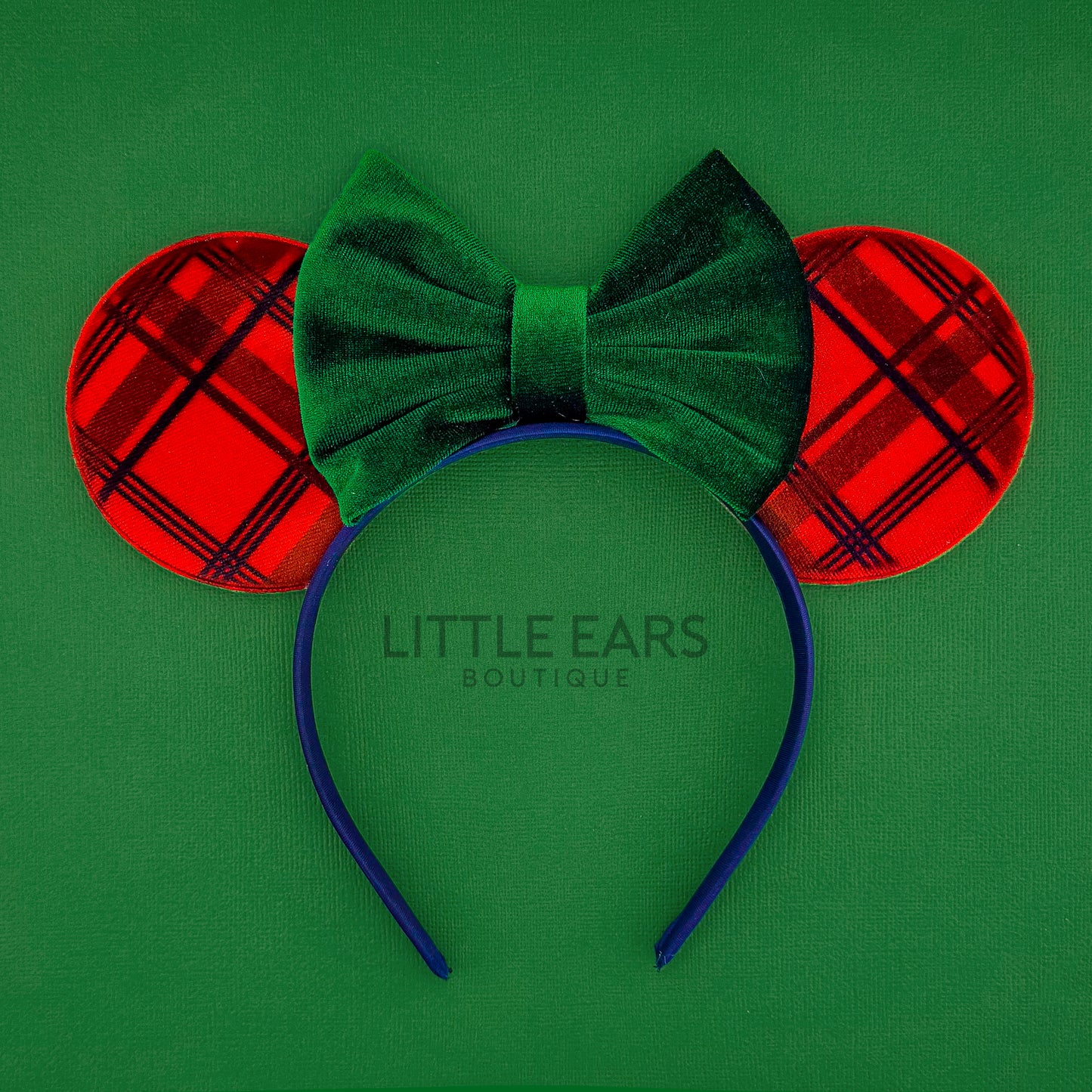 Christmas Plaid Mickey Ears