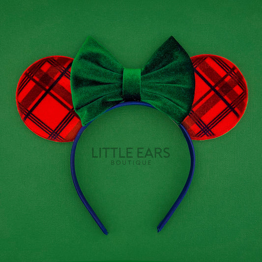 Christmas Plaid Mickey Ears