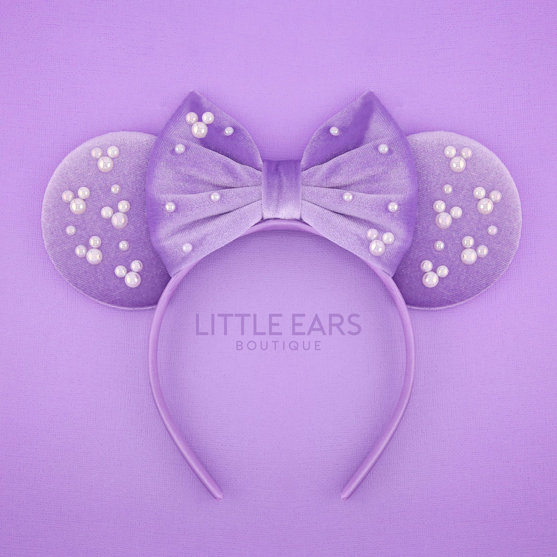 Purple Pearls Mickey Ears- mickey ears disney headband mouse