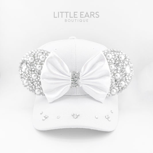 Sparkle Silver & Pearls Mickey Hat