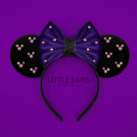 Halloween Pearls Purple Mickey Ears