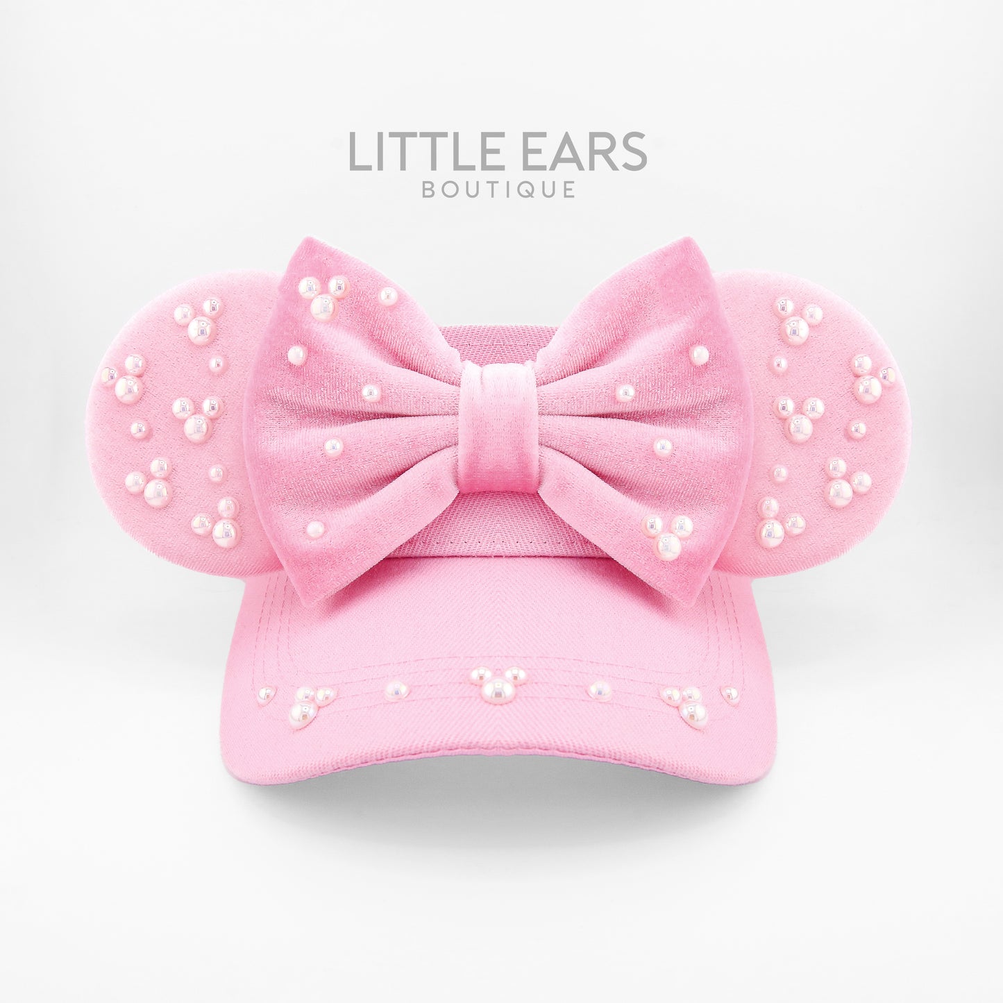 Pink Pearls Mickey Visor- mickey ears disney headband mouse