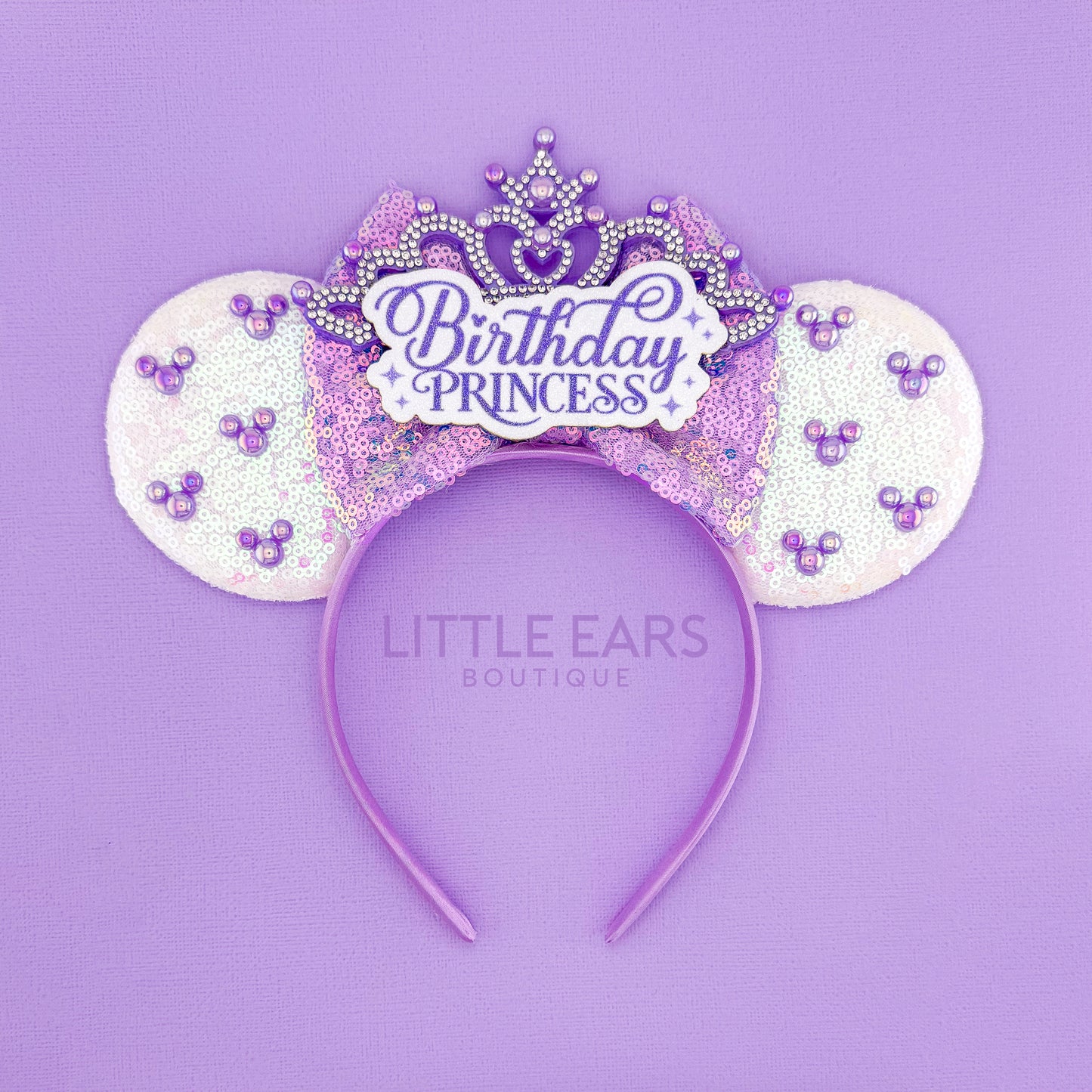 Purple Birthday Princess Mickey Ears