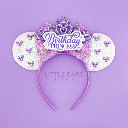 Purple Birthday Princess Mickey Ears