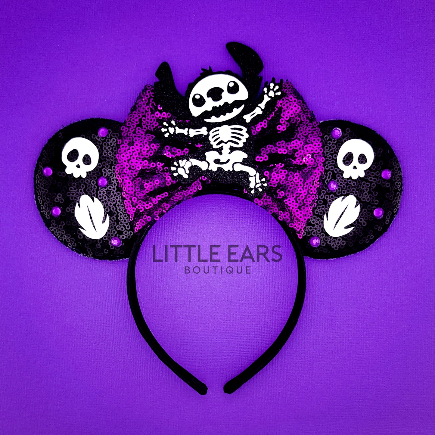 Glow In The Dark Stitch Mickey Ears